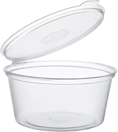 PET pot Round hinge
